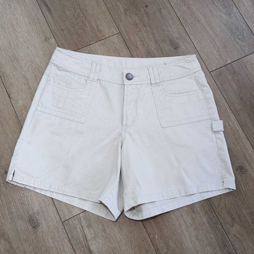 NWT Venezia Womens Shorts Size 14 Beige Khaki Cotton Cream Pockets Inseam 6"